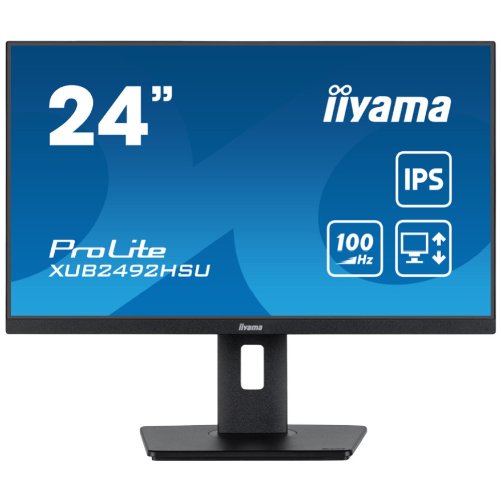Monitor Iiyama 60,5 cm (23,8) XUB2492HSU-B6A 1920x1080 100Hz IPS 0,4ms HDMI DisplayPort 4xUSB3.2 Pivot Zvočniki 2H sRGB99% ProLite Iiyama Monitor Iiyama 60,5 cm (23,8) XUB2492HSU-B6A 1920x1080 100Hz IPS 0,4ms HDMI DisplayPort 4xUSB3.2 Pivot Zvočniki 2H sRGB99% ProLite