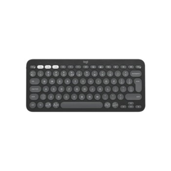 Tipkovnica Logitech Brezžična Pebble Keys 2 K380s Multi-Device SLO gravura grafitna (920-011851)