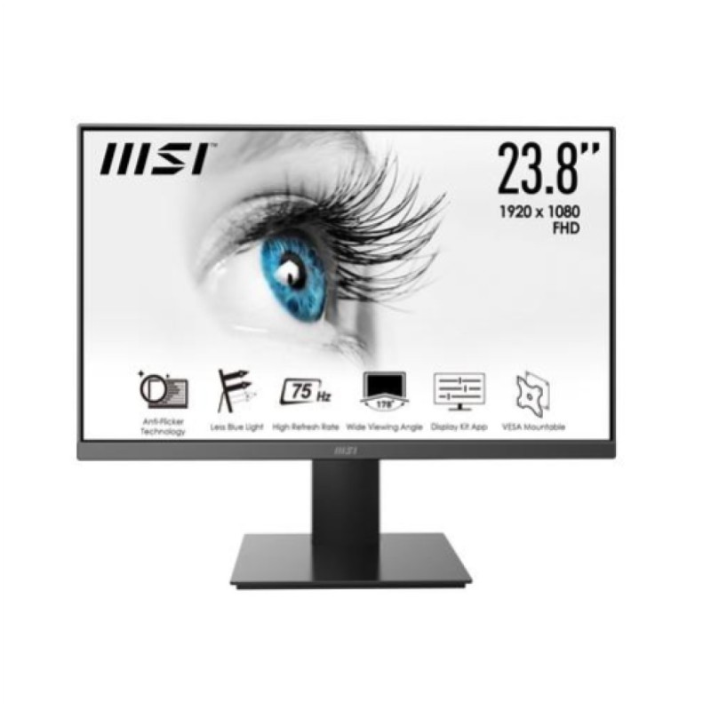 Monitor MSI 60,5 cm (23,8) PRO MP241X 1920x1080 75Hz VA 4ms VGA HDMI  sRGB105%