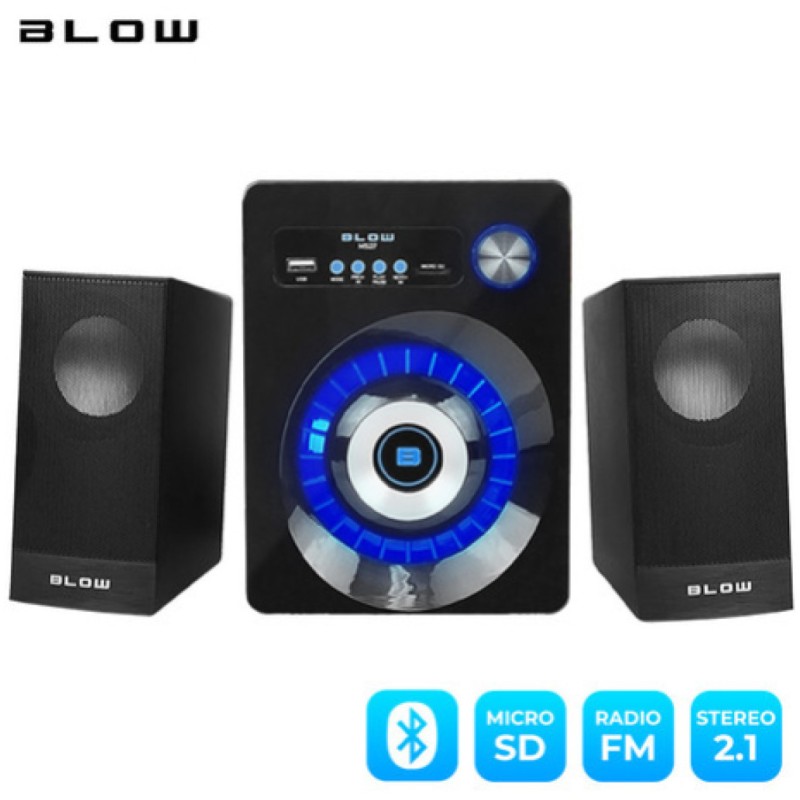Zvočniki bluetooth BLOW MS-27 10W + 2x3W 2.1 (črna) BLOW Zvočniki bluetooth BLOW MS-27 10W + 2x3W 2.1 (črna)
