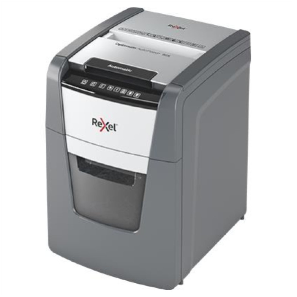 Uničevalec dokumentov Rexel 90X do 8 listov 20L 240 mm avtomatsko uničevanje do 90 listov Rexel Uničevalec dokumentov Rexel 90X do 8 listov 20L 240 mm avtomatsko uničevanje do 90 listov