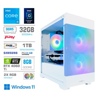 Računalnik MEGA MT S7X GAMER i5-13400F/RTX4060Ti/32GB-DDR5/1TB/750W/Win11Home/bela RGB