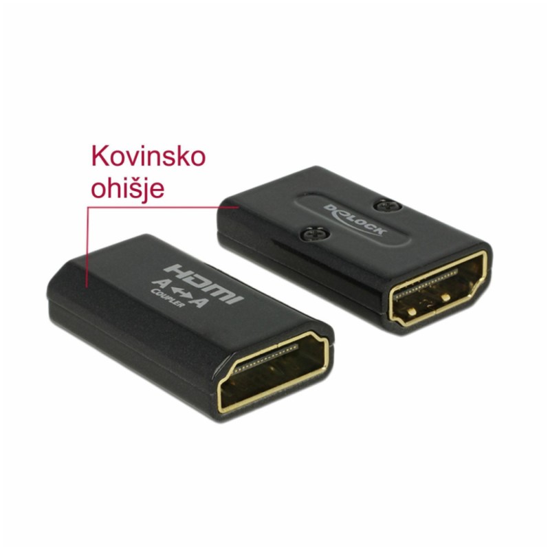 Adapter gender changer Delock HDMI Ž <=> HDMI Ž 19-pin 4K (65659) Delock Adapter gender changer Delock HDMI Ž <=> HDMI Ž 19-pin 4K (65659)