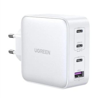 Hišni polnilec 100-240V => 1x USB-A (ž) 3x USB-C 100W GaN PD Nexode Charger Ugreen CD226 bel (15337) Hišni polnilec 100-240V => 1x USB-A (ž) 3x USB-C 100W GaN PD Nexode Charger Ugreen CD226 bel (15337)