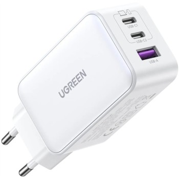 Hišni polnilec 100-240V => 1x USB-A (ž) 2x USB-C 65W GaN CD 3.0 Nexode Ugreen CD244 bel (15334) Hišni polnilec 100-240V => 1x USB-A (ž) 2x USB-C 65W GaN CD 3.0 Nexode Ugreen CD244 bel (15334)
