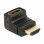 Adapter HDMI (m) => HDMI (ž) Delock 19-pin kotni 270°
