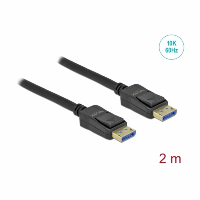 Kabel DisplayPort (m) => DisplayPort (m) 2,0m Delock 2.0 pozlačeni konektorji 10K@60Hz (80262) Kabel DisplayPort (m) => DisplayPort (m) 2,0m Delock 2.0 pozlačeni konektorji 10K@60Hz (80262)