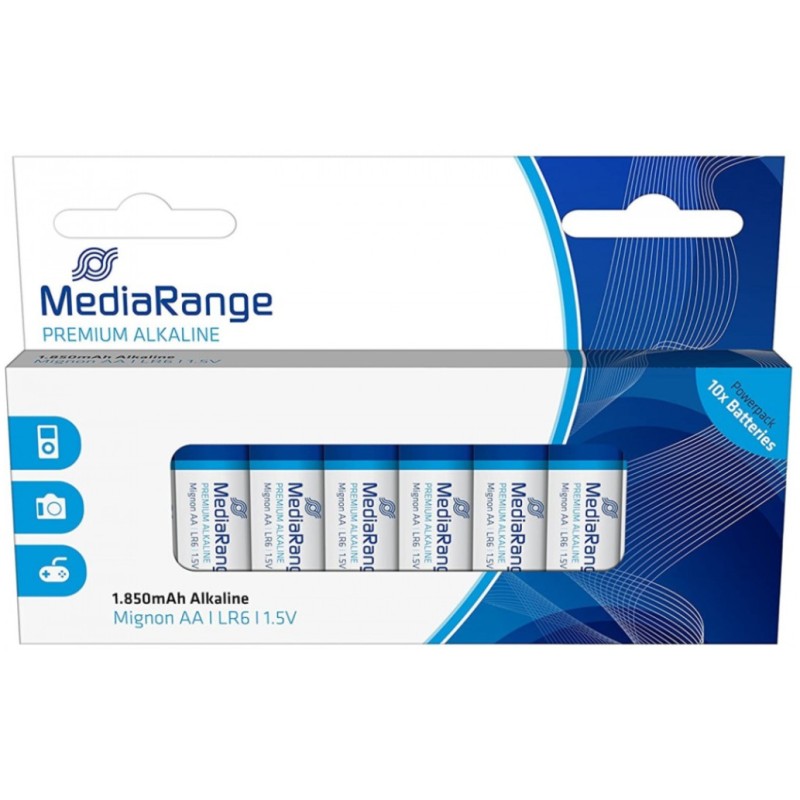 Baterijski vložek MediaRange MRBAT105 1,5V AA/LR06 10 kos Premium Alkalne (111657) MediaRange Baterijski vložek MediaRange MRBAT105 1,5V AA/LR06 10 kos Premium Alkalne (111657)