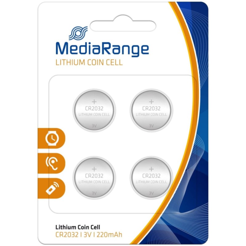 Baterijski vložek MediaRange CR2032 3V 4 kos Litium (113361) MediaRange Baterijski vložek MediaRange CR2032 3V 4 kos Litium (113361)