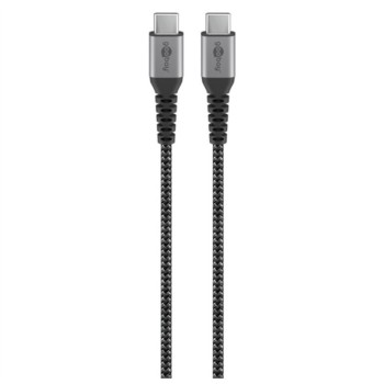 Kabel USB-C => USB-C 0,50m 60W črn - Goobay Kabel USB-C => USB-C 0,50m 60W črn - Goobay