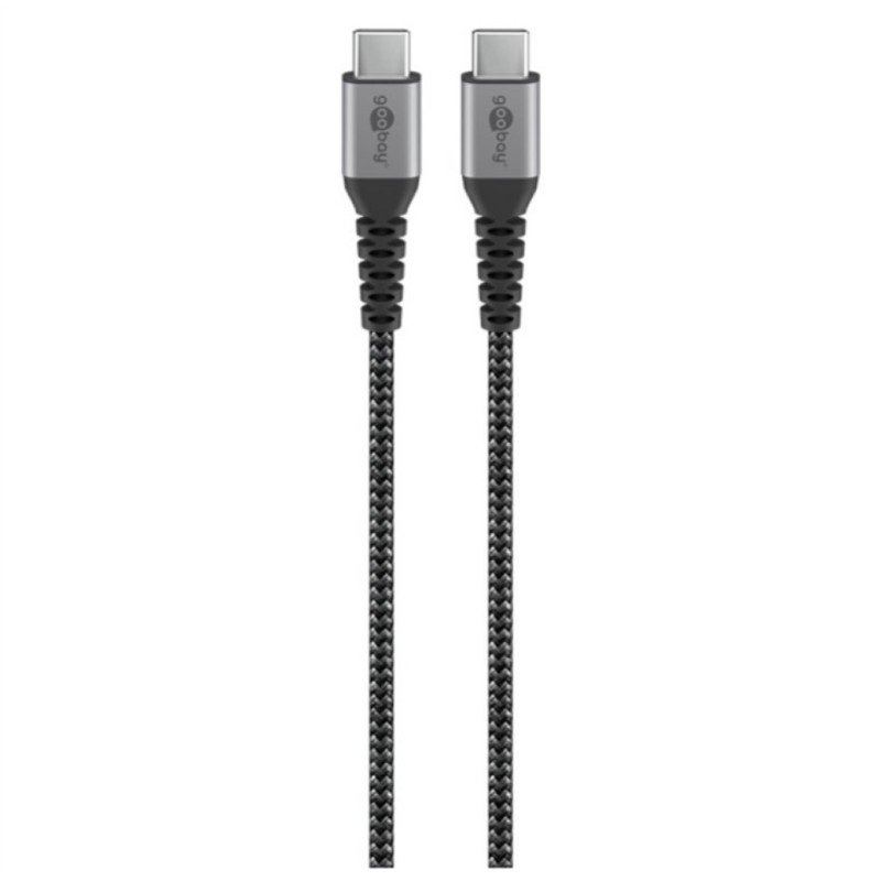Kabel USB-C => USB-C 0,50m 60W črn - Goobay Goobay Kabel USB-C => USB-C 0,50m 60W črn - Goobay