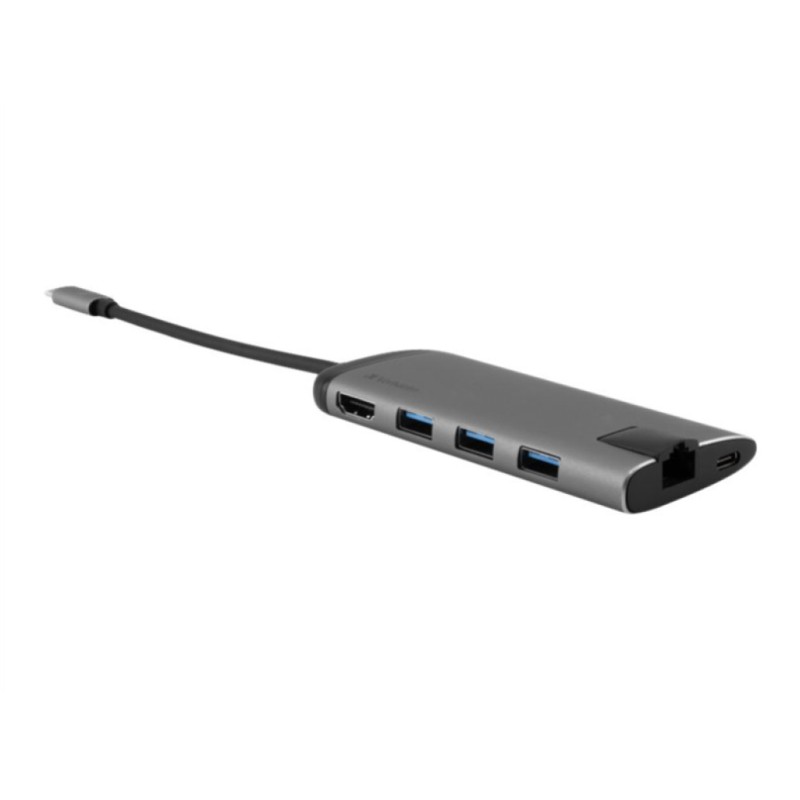 Multiport => 3x USB 3.0, USB-C, HDMI 4K, Gigabit Ethernet,SD/microSD