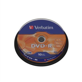 MEDIJ 4,7 DVD-R Verbatim 16x 10cake 43523 MEDIJ 4,7 DVD-R Verbatim 16x 10cake 43523