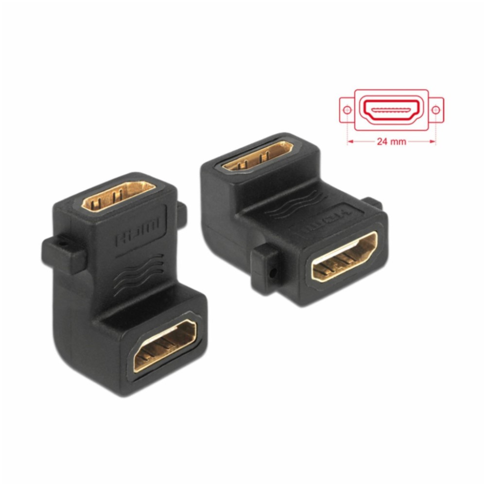 Adapter HDMI (ž) => HDMI (ž) DELOCK L-oblika 19-pin Delock Adapter HDMI (ž) => HDMI (ž) DELOCK L-oblika 19-pin
