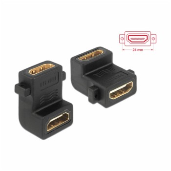 Adapter HDMI (ž) => HDMI (ž) DELOCK L-oblika 19-pin Adapter HDMI (ž) => HDMI (ž) DELOCK L-oblika 19-pin