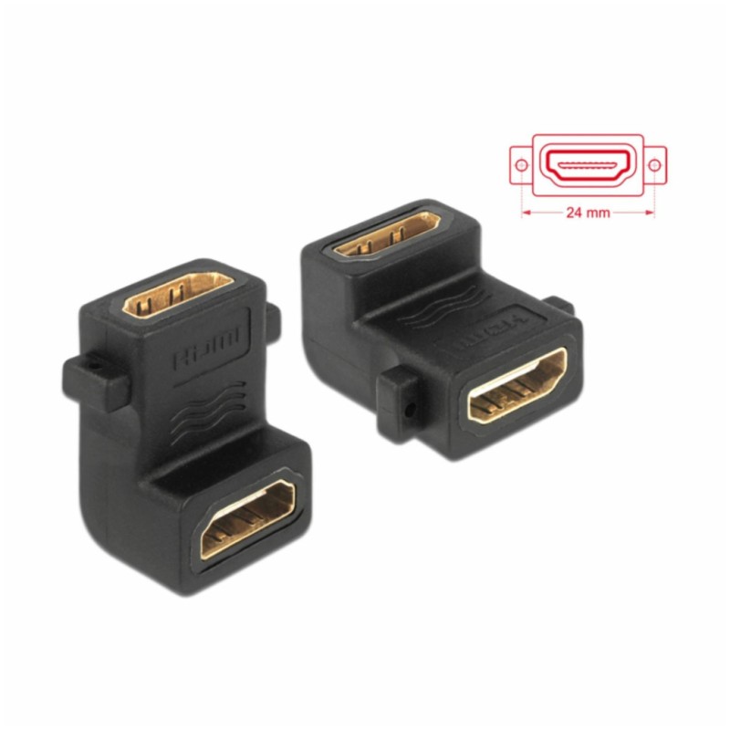 Adapter HDMI (ž) => HDMI (ž) DELOCK L-oblika 19-pin Delock Adapter HDMI (ž) => HDMI (ž) DELOCK L-oblika 19-pin