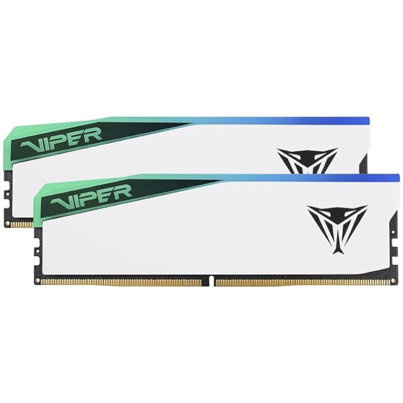 DDR5 32GB 6200MHz CL42 KIT (2x16GB) Patriot RGB Viper Elite 5 1,35V PC bela (PVER532G62C42KW) PATRIOT DDR5 32GB 6200MHz CL42 KIT (2x16GB) Patriot RGB Viper Elite 5 1,35V PC bela (PVER532G62C42KW)