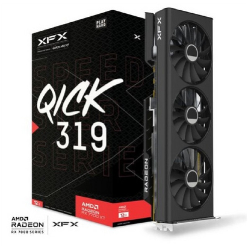 Grafična kartica AMD RX 7700XT XFX Speedster QICK 319 - 12GB GDDR6 | 3xDisplayport 2.1 1xHDMI 2.1 (RX-77TQICKB9) XFX Grafična kartica AMD RX 7700XT XFX Speedster QICK 319 - 12GB GDDR6 | 3xDisplayport 2.1 1xHDMI 2.1 (RX-77TQICKB9)