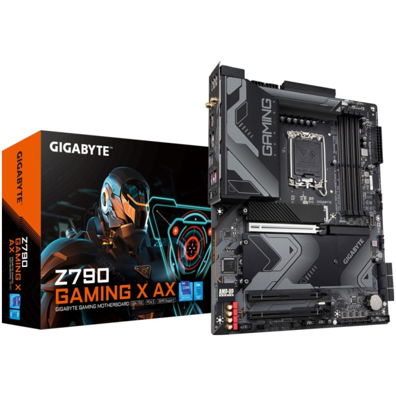 Osnovna plošča 1700 GigaByte Z790 GAMING X AX ATX HDMI2.1 DisplayPort 1.2 GIGABYTE Osnovna plošča 1700 GigaByte Z790 GAMING X AX ATX HDMI2.1 DisplayPort 1.2