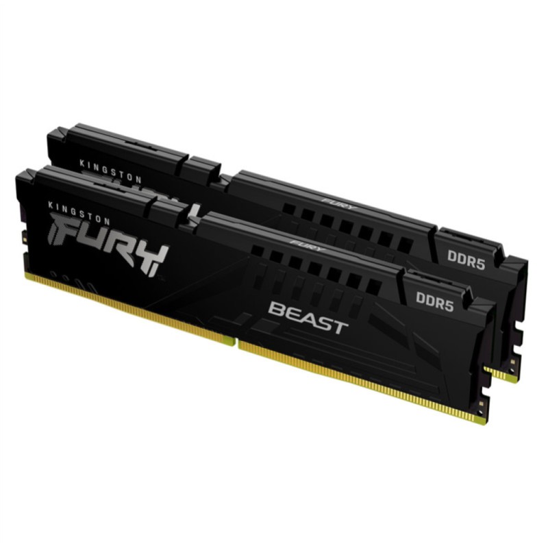 DDR5 64GB 6000MHz CL36 KIT (2x32GB) Kingston Fury Beast Black 1,35V Desktop črna (KF560C36BBEK2-64) KINGSTON DDR5 64GB 6000MHz CL36 KIT (2x32GB) Kingston Fury Beast Black 1,35V Desktop črna (KF560C36BBEK2-64)