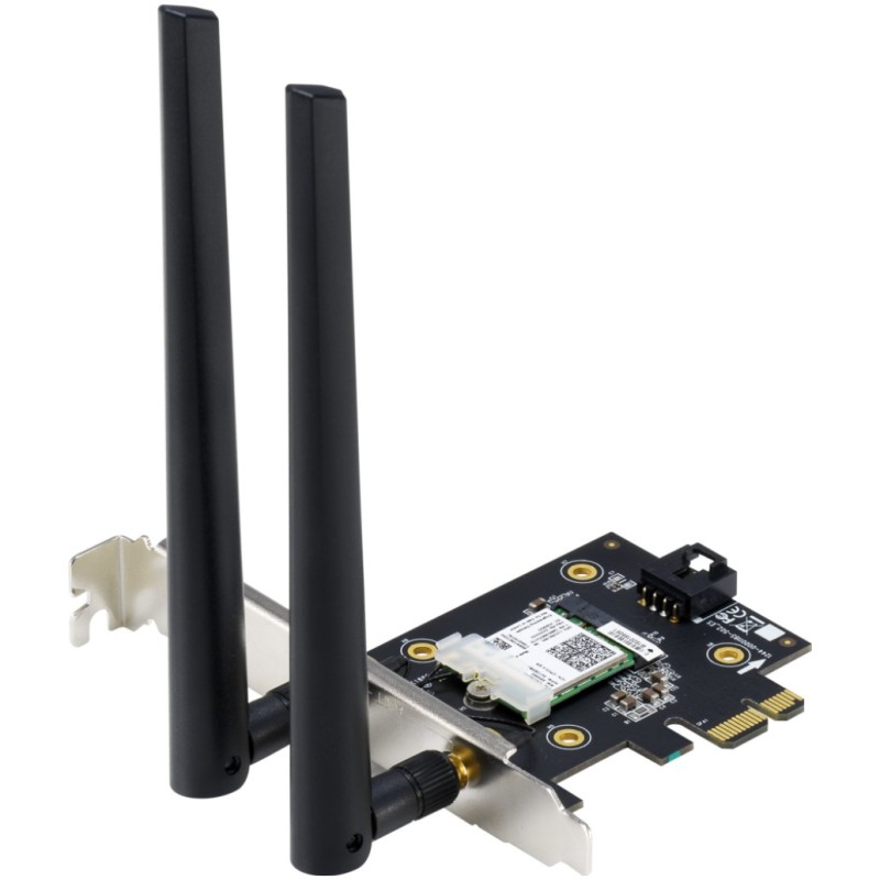 Brezžični mrežni adapter PCIe Asus WiFi6 802.11ax AX3000 2402Mbit/s dualband 2x antena BT 5.0 (90IG0610-MO0R10) ASUS Brezžični mrežni adapter PCIe Asus WiFi6 802.11ax AX3000 2402Mbit/s dualband 2x antena BT 5.0 (90IG0610-MO0R10)