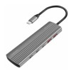 HUB USB-C => 2xUSB3.2 Gen2 tip A in 8xUSB-C3.2 Gen2 PD3.0 100W 10Gbps 20cm ALU ohišje space gray Logilink (UA0415) LOGILINK HUB USB-C => 2xUSB3.2 Gen2 tip A in 8xUSB-C3.2 Gen2 PD3.0 100W 10Gbps 20cm ALU ohišje space gray Logilink (UA0415)