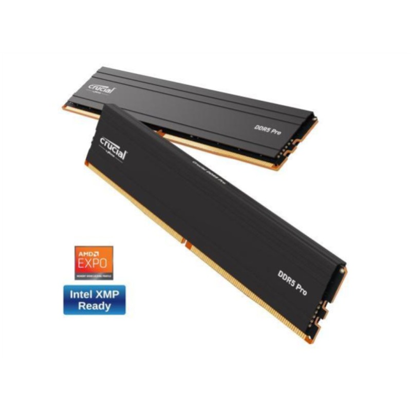 DDR5 48GB 6000MHz CL48 KIT (2x24GB) Crucial Pro XMP3.0 1,1V črna (CP2K24G60C48U5) CRUCIAL DDR5 48GB 6000MHz CL48 KIT (2x24GB) Crucial Pro XMP3.0 1,1V črna (CP2K24G60C48U5)