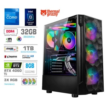 Računalnik MEGA TWR S7 i7-12700K/RTX4060Ti-8GB/32GB/1TB-4.0/750W/Brez OS RGB