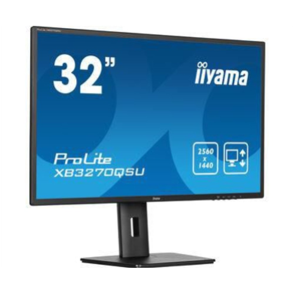Monitor Iiyama 80 cm (31,5) XB3270QSU-B1 2560x1440 100Hz IPS 3ms 2xHDMI DisplayPort 3xUSB3.2 Pivot Zvočniki  sRGB100% AdaptiveSync ProLite