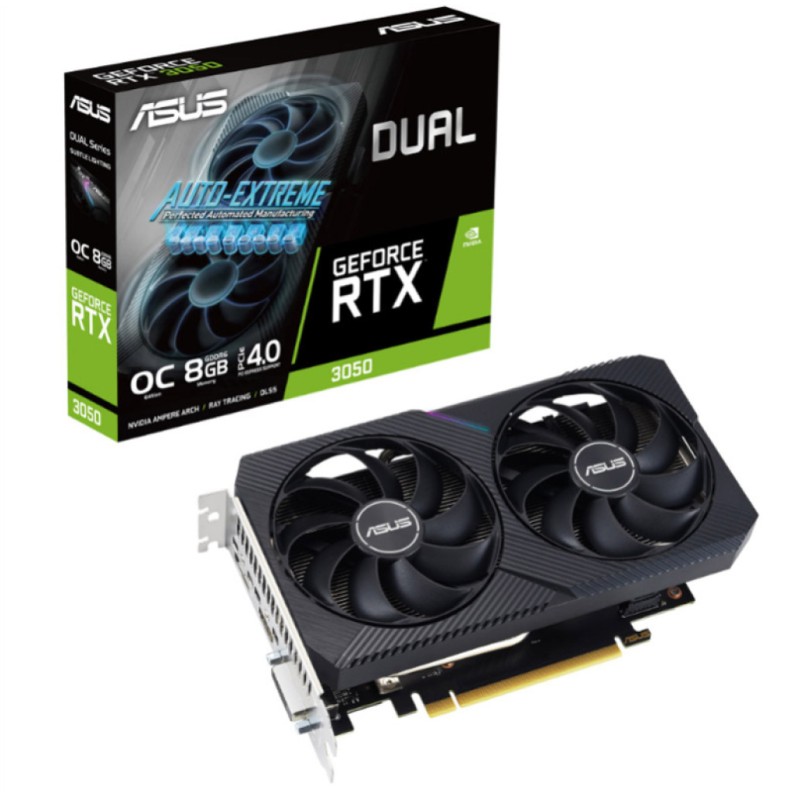 Grafična kartica nVidia RTX3050 Asus DUAL OC V2 - 8GB GDDR6 (90YV0GH6-M0NA00) ASUS Grafična kartica nVidia RTX3050 Asus DUAL OC V2 - 8GB GDDR6 (90YV0GH6-M0NA00)
