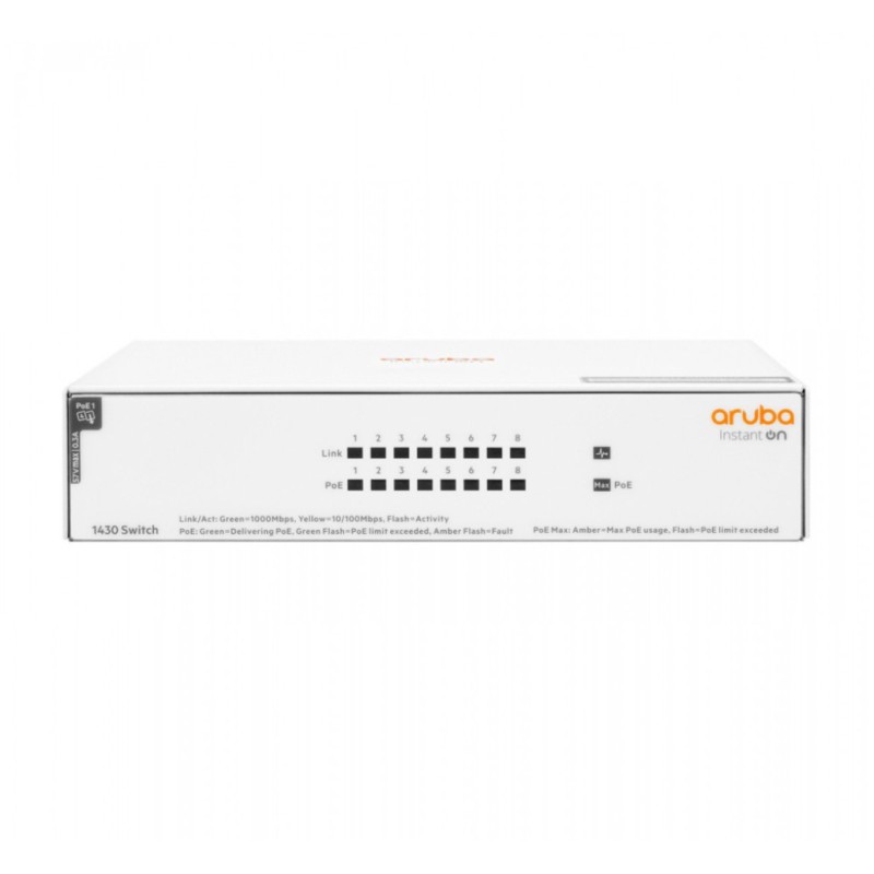 STIKALO 8-PORT HPE Aruba Instant On 1430 10/100/1000 PoE (R8R46A) HPE STIKALO 8-PORT HPE Aruba Instant On 1430 10/100/1000 PoE (R8R46A)