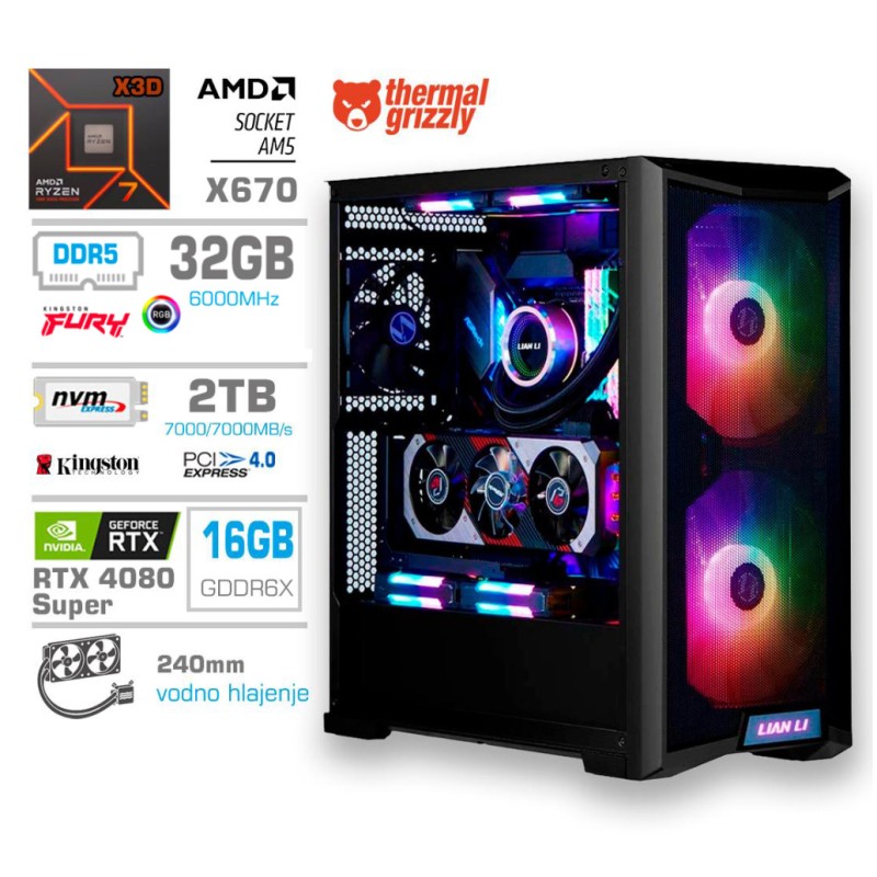 Računalnik MEGA TWR S10 R7-7800X3D/RTX4080 Super/32GB-DDR5/2TB-4.0/1000W/Brez OS/črna RGB MEGA Računalnik MEGA TWR S10 R7-7800X3D/RTX4080 Super/32GB-DDR5/2TB-4.0/1000W/Brez OS/črna RGB