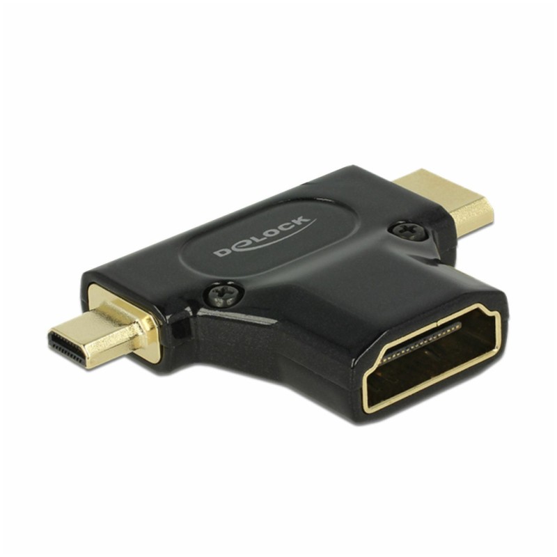 Adapter HDMI-C Mini M / HDMI-D mikro M / HDMI Ž Delock Adapter HDMI-C Mini M / HDMI-D mikro M / HDMI Ž