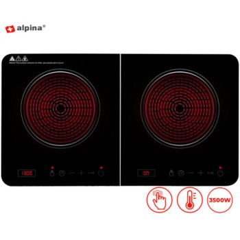 Indukcijska plošča ALPINA dvojna 3500W