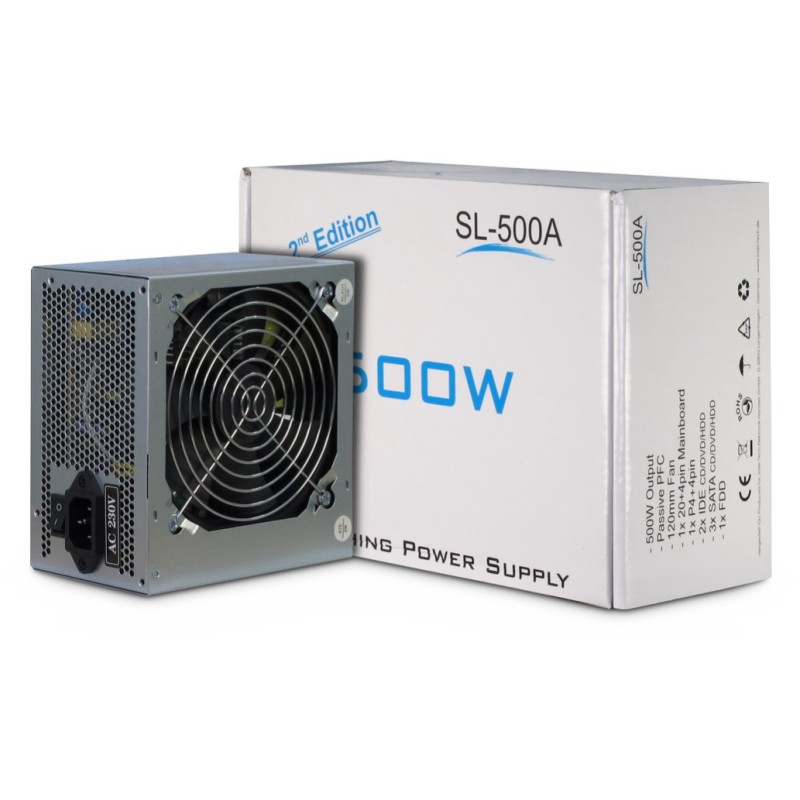 Napajalnik - 500W Inter-Tech SL-500 - - ATX 2.03 Non modular 120mm (88882009)