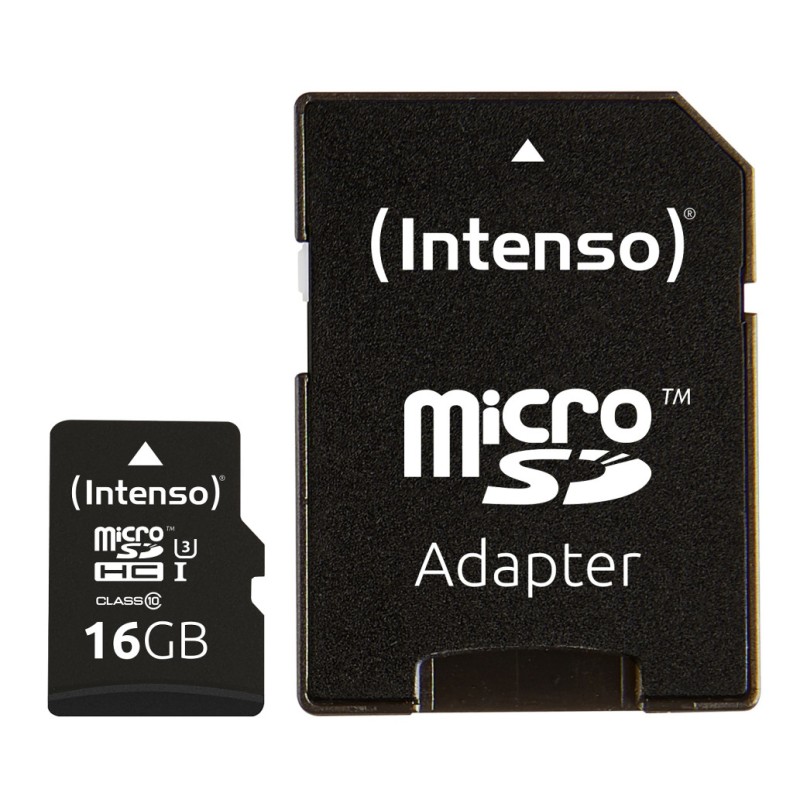 Spominska kartica SDXC-Micro 16GB Intenso 90MB/s UHS-I Class 10 Pro adapter (3433470) INTENSO Spominska kartica SDXC-Micro 16GB Intenso 90MB/s UHS-I Class 10 Pro adapter (3433470)