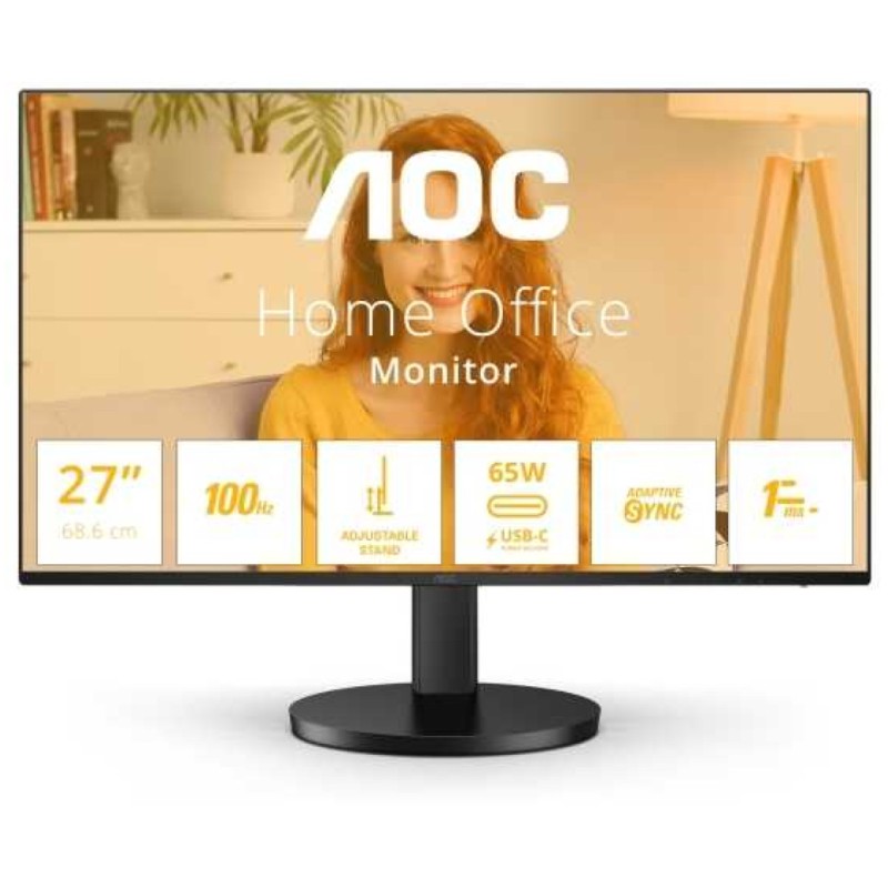 Monitor AOC 68,6 cm (27,0) Q27B3CF2 2560x1440 100Hz IPS 1ms HDMI USB-C 65W 2xUSB3.2 HAS Zvočniki 3H sRGB117% AdaptiveSync DisplayPort VIA USB-C AOC Monitor AOC 68,6 cm (27,0) Q27B3CF2 2560x1440 100Hz IPS 1ms HDMI USB-C 65W 2xUSB3.2 HAS Zvočniki 3H sRGB117% AdaptiveSync DisplayPort VIA USB-C