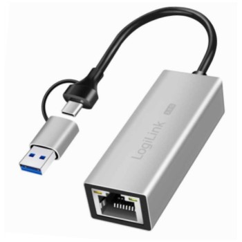 Mrežni adapter USB-C/A => LAN RJ45 100/1000/2500 Logilink (UA0422) Mrežni adapter USB-C/A => LAN RJ45 100/1000/2500 Logilink (UA0422)