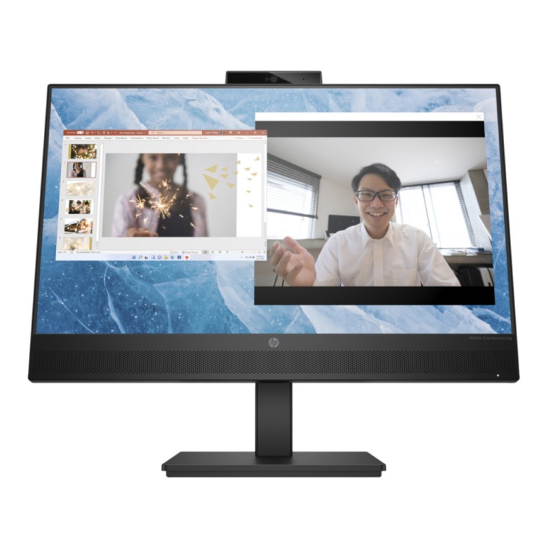 Monitor HP 60,5 cm (23,8) M24m 1920x1080 konferenca 75Hz IPS 5ms HDMI DisplayPort USB-C 65W 2xUSB3.2 Pivot Kamera Zvočniki  3H sRGB99%