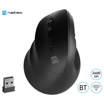 Miš Bluetooth NATEC vertikalna Crake 2 2400DPI za levičarje črna () Miš Bluetooth NATEC vertikalna Crake 2 2400DPI za levičarje črna ()