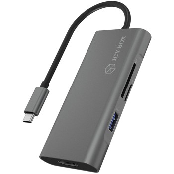 Priklopna postaja USB-C => Icy Box IB-ADK4026-CPD 1xHDMI 3xUSB3.0 USB-C 100W čitalec kartic SD/microSD (IB-ADK4026-CPD) Priklopna postaja USB-C => Icy Box IB-ADK4026-CPD 1xHDMI 3xUSB3.0 USB-C 100W čitalec kartic SD/microSD (IB-ADK4026-CPD)