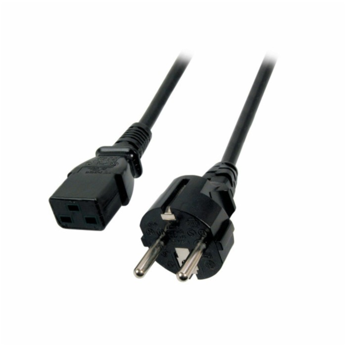 KABEL NAPAJALNI 220V EFB C19 3,00m črn (EK511.3) KABEL NAPAJALNI 220V EFB C19 3,00m črn (EK511.3)