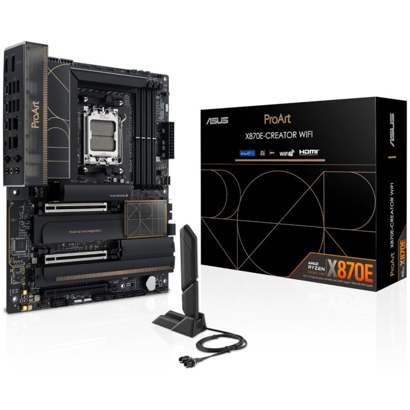Osnovna plošča AM5 Asus ProArt X870E-CREATOR WIFI ATX 1xHDMI 2.1 1xDisplayPort 1.4a ASUS Osnovna plošča AM5 Asus ProArt X870E-CREATOR WIFI ATX 1xHDMI 2.1 1xDisplayPort 1.4a