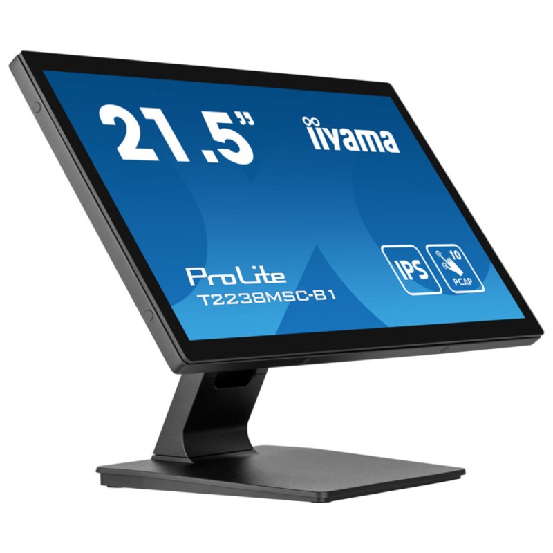 Monitor touch Iiyama 54,6 cm (21,5) T2238MSC-B1 1920x1080 POS IPS 5ms HDMI DisplayPort 2xUSB3.2 Touch Zvočniki 7H ProLite 10 točkovni kapacitivni Iiyama Monitor touch Iiyama 54,6 cm (21,5) T2238MSC-B1 1920x1080 POS IPS 5ms HDMI DisplayPort 2xUSB3.2 Touch Zvočniki 7H ProLite 10 točkovni kapacitivni