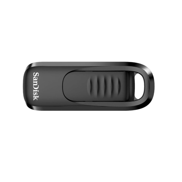 Spominski ključek 128GB USB 3.2 Sandisk Ultra Slider 400MB/s plastičen drsni črn (SDCZ480-128G-G46)