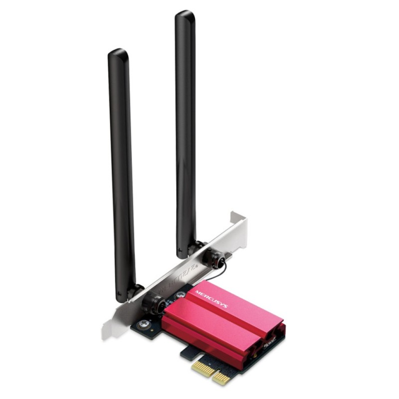 Brezžični mrežni adapter PCIe MERCUSYS MA86XE WiFi6E 802.11ax 2402Mbit/s triband 2x antena 5.3 () MERCUSYS Brezžični mrežni adapter PCIe MERCUSYS MA86XE WiFi6E 802.11ax 2402Mbit/s triband 2x antena 5.3 ()