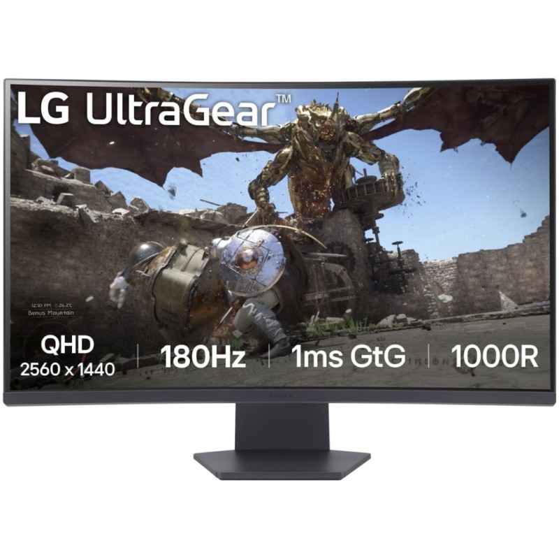 Monitor LG 80 cm (31,5) 32GS60QC-B 2560x1440 Curved Gaming 180Hz VA 1ms 2xHDMI DisplayPort  sRGB99% FreeSync HDR10 UltraGear LG Monitor LG 80 cm (31,5) 32GS60QC-B 2560x1440 Curved Gaming 180Hz VA 1ms 2xHDMI DisplayPort  sRGB99% FreeSync HDR10 UltraGear