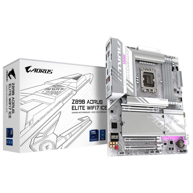 Osnovna plošča LGA1851 GigaByte Z890 Aorus Elite WIFI7 ICE ATX 1xDisplayPort GIGABYTE Osnovna plošča LGA1851 GigaByte Z890 Aorus Elite WIFI7 ICE ATX 1xDisplayPort