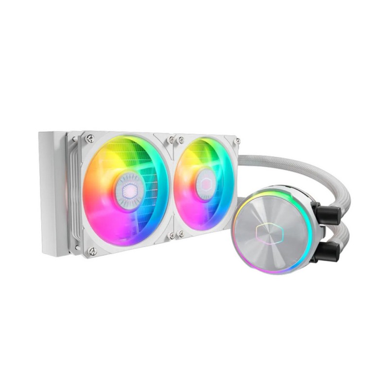 Vodno hlajenje Cooler Master MasterLiquid PL240 Flux - 240mm ARGB bela (MLY-D24M-A23PZ-RW)