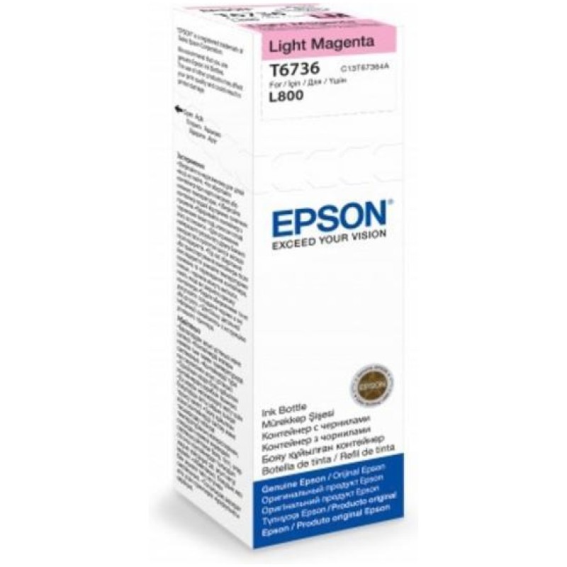 ČRNILO EPSON 673 SVETLA MAGENTA STEKLENIČKA, 70 ML L800 (C13T67364A) Epson ČRNILO EPSON 673 SVETLA MAGENTA STEKLENIČKA, 70 ML L800 (C13T67364A)